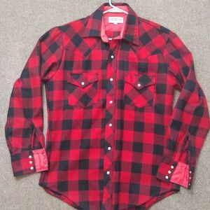 VTG Sheplers Buffalo Plaid Western Flannel Medium